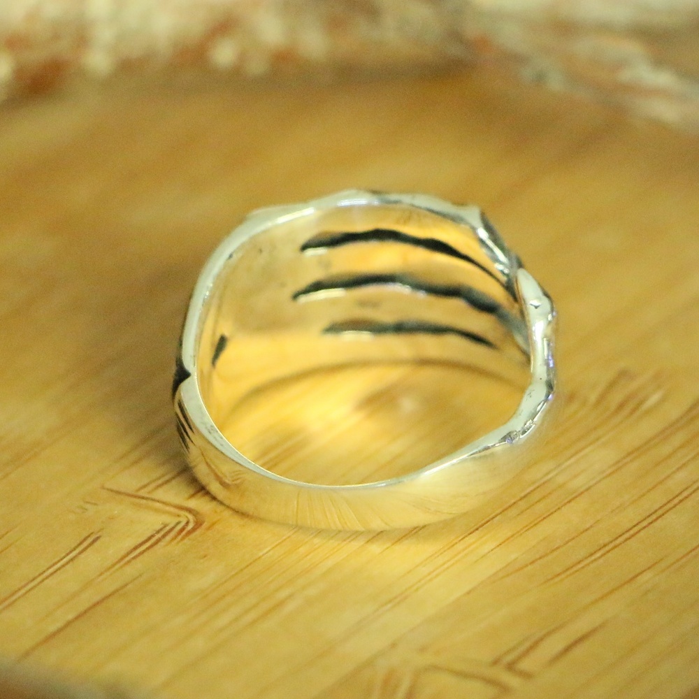 925 Sterling Silver HAND BONES Men's Rings Size 12.25 - Picture 8 of 8